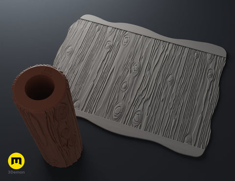Texture Rollers - Wood and tree bark