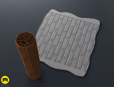 DnD terrain rollers – Wooden floor and wall