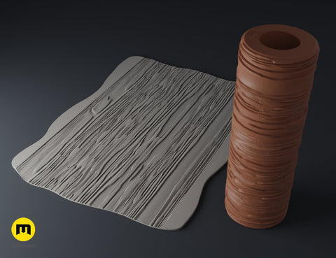 Texture Rollers - Wood and tree bark