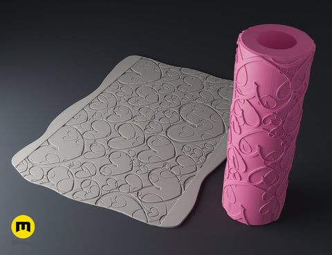 Valentine's Day Texture Rollers