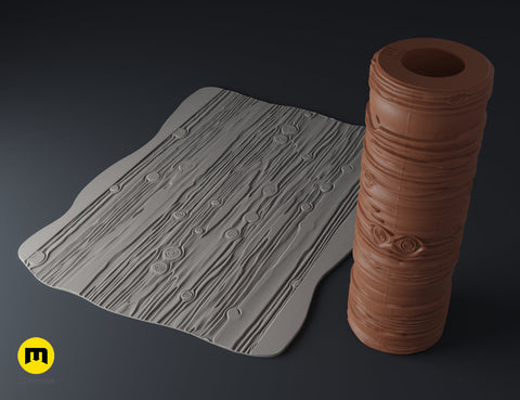 Texture Rollers - Wood and tree bark