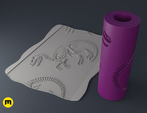 Texture Roller – Fossil Velociraptor Skeleton