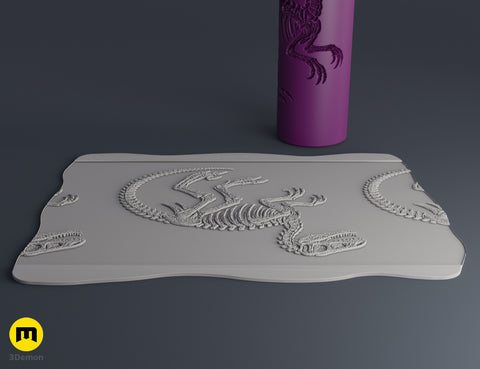 Texture Roller – Fossil Velociraptor Skeleton