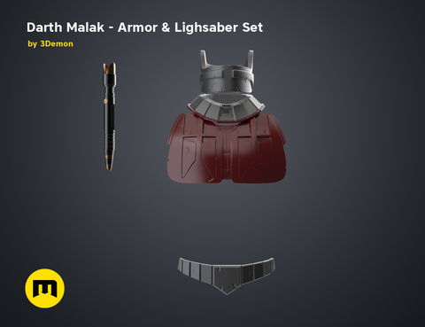 Darth Malak - Armor and Lightsaber Set