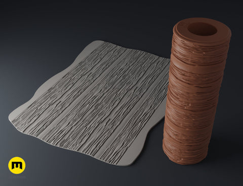 Texture Rollers - Wood and tree bark