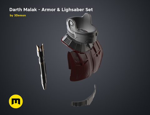 Darth Malak - Armor and Lightsaber Set