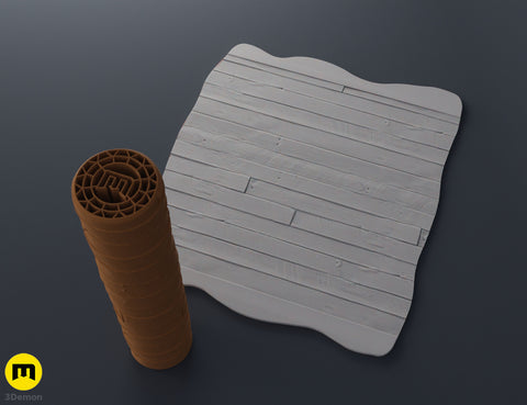 DnD terrain rollers – Wooden floor and wall