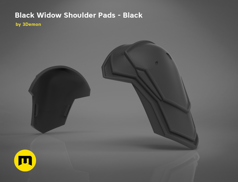 Black Shoulder Armor - Black Widow