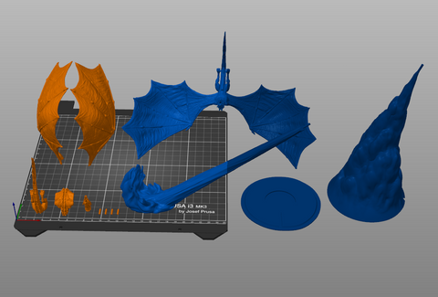 Game of Thrones Dragon - 3D print Figure and Lamp