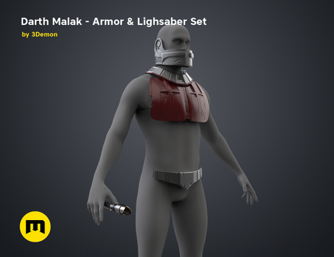 Darth Malak - Armor and Lightsaber Set