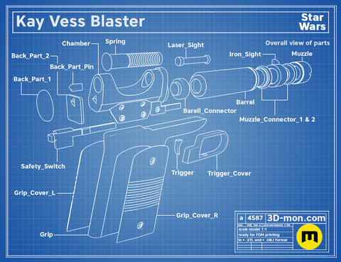Kay Vess Blaster - Star Wars Outlaws