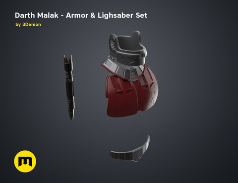 Darth Malak - Armor and Lightsaber Set
