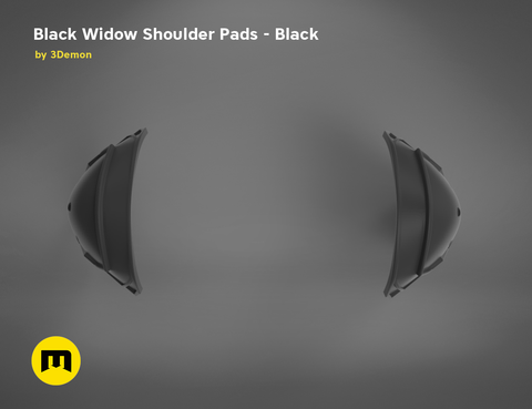 Black Shoulder Armor - Black Widow