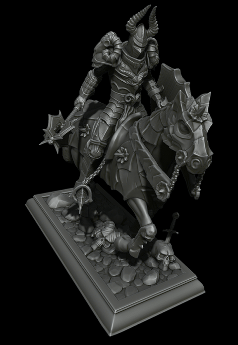 Warrior on Horse Statue