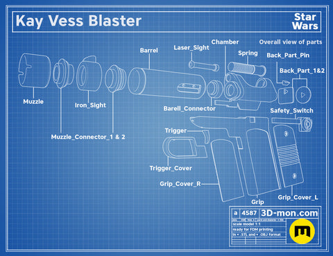 Kay Vess Blaster - Star Wars Outlaws