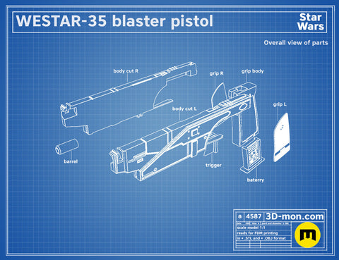 Westar-35 Bo-Katan Animated Blaster