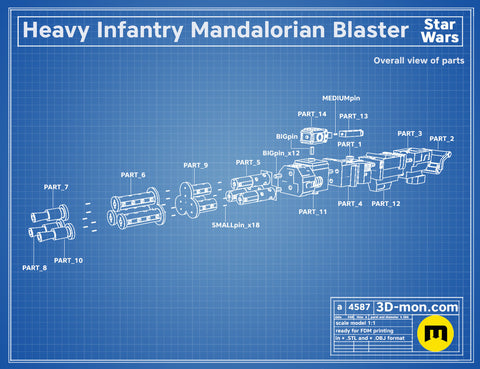 Heavy Infantry Mandalorian Blaster Cannon Paz Vizsla