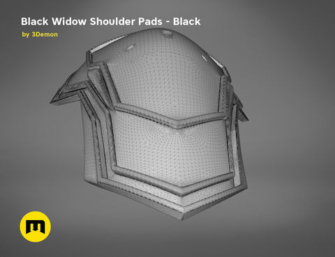 Black Shoulder Armor - Black Widow