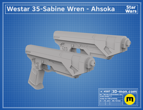 Westar-35 Sabine Wren blasters - Ahsoka