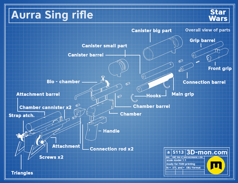 Adventurer slugthrower rifle (Aurra Sing)