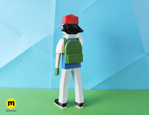 Low Poly Ash, Misty and Brock from Pokemon