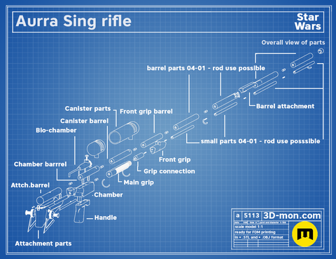 Adventurer slugthrower rifle (Aurra Sing)