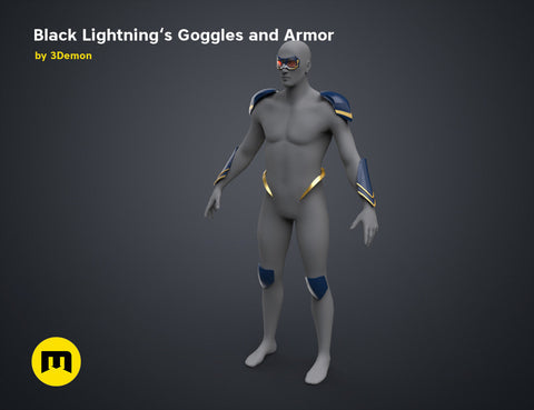 Black Lightning — Goggles and Armor