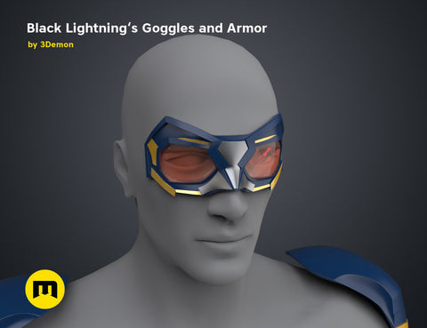 Black Lightning — Goggles and Armor