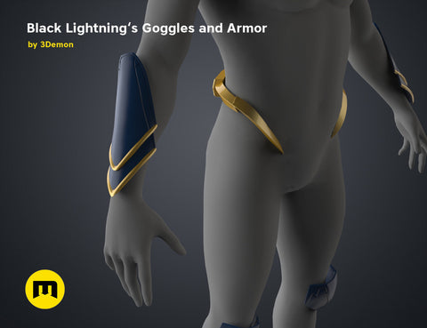 Black Lightning — Goggles and Armor