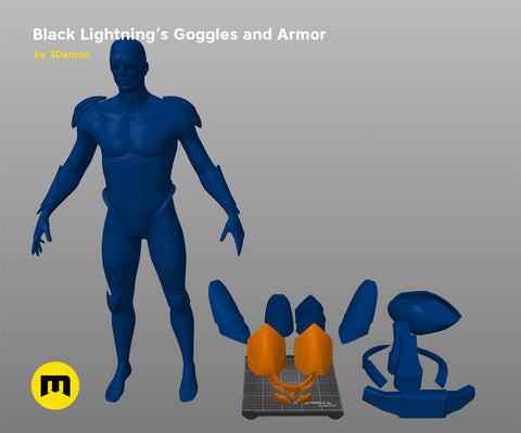 Black Lightning — Goggles and Armor