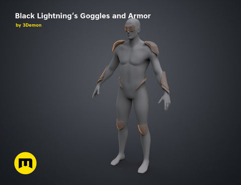Black Lightning — Goggles and Armor