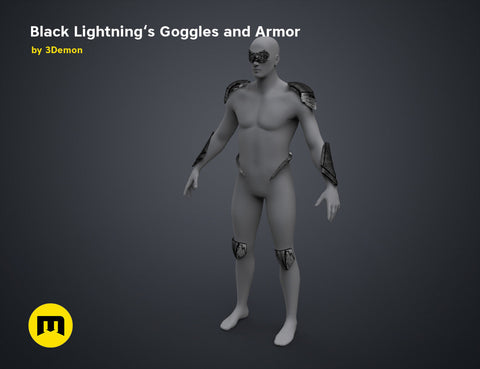 Black Lightning — Goggles and Armor