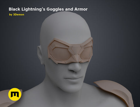 Black Lightning — Goggles and Armor