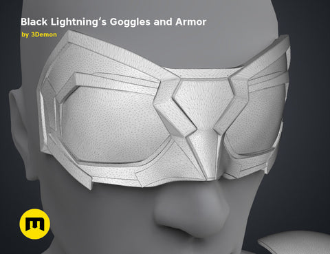 Black Lightning — Goggles and Armor