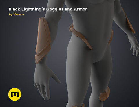 Black Lightning — Goggles and Armor