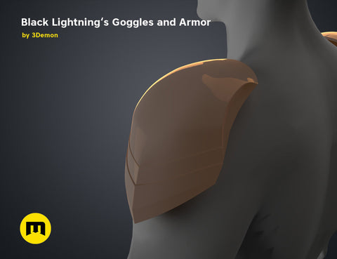 Black Lightning — Goggles and Armor
