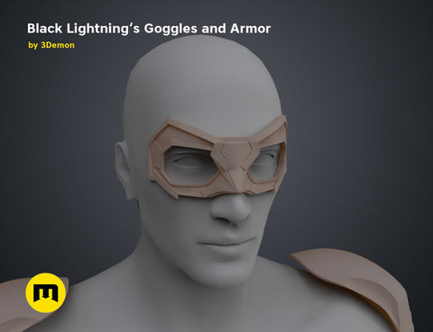 Black Lightning — Goggles and Armor