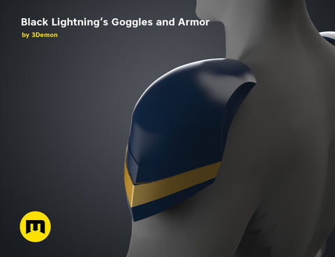 Black Lightning — Goggles and Armor