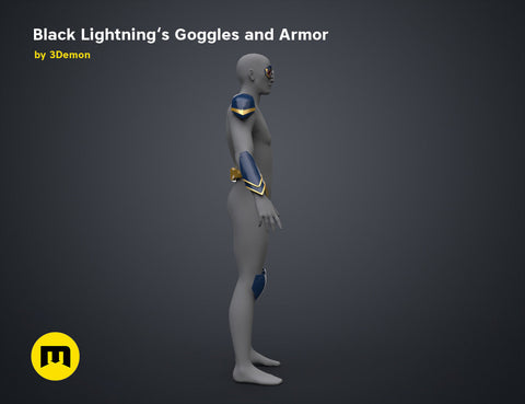 Black Lightning — Goggles and Armor
