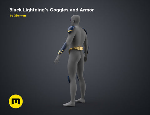 Black Lightning — Goggles and Armor