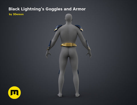 Black Lightning — Goggles and Armor