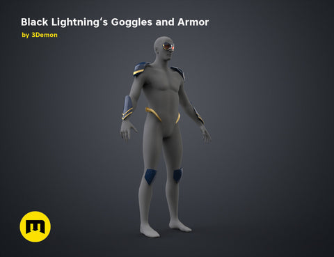 Black Lightning — Goggles and Armor