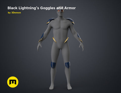 Black Lightning — Goggles and Armor