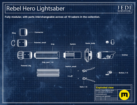 Rebel Hero (Luke) Lightsaber - Jedi Survivor