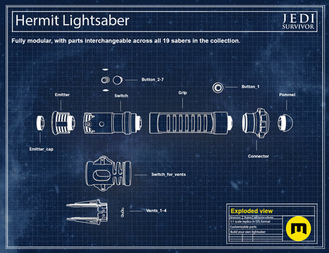 Hermit (Obi-Wan) Lightsaber - Jedi Survivor