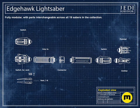Edgehawk Lightsaber - Jedi Survivor