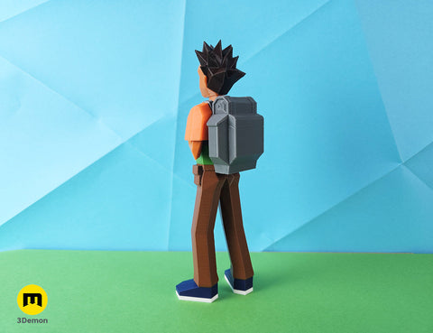 Low Poly Ash, Misty and Brock from Pokemon