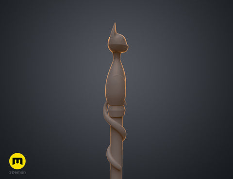 Amity's Cat Ghost Palisman Staff - The Owl House