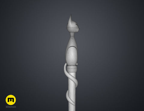 Amity's Cat Ghost Palisman Staff - The Owl House