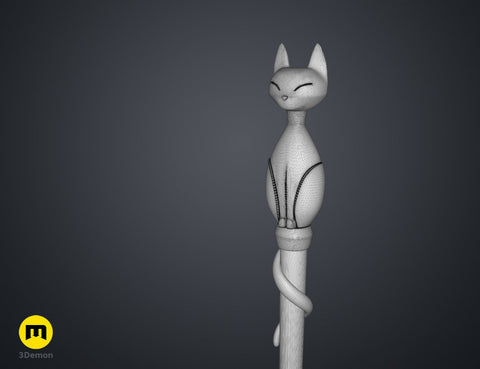 Amity's Cat Ghost Palisman Staff - The Owl House
